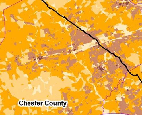 Population density map of ME2 pipeline (aka Dragonpipe)