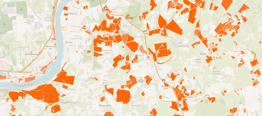 Allegheny County Lease Map from 2016