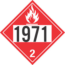 These virtual pipeline trucks are identifiable by the hazard class 2.1 placard they carry: 1971, indicative of flammable, compressed natural gas or methane. 