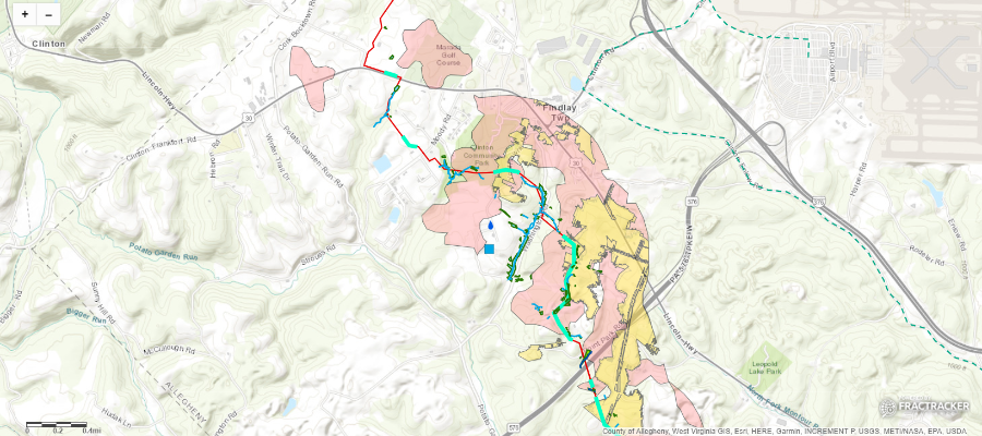 A map of deficiencies along the Falcon Pipeline Route