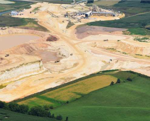 Frac sand mine in Wisconsin