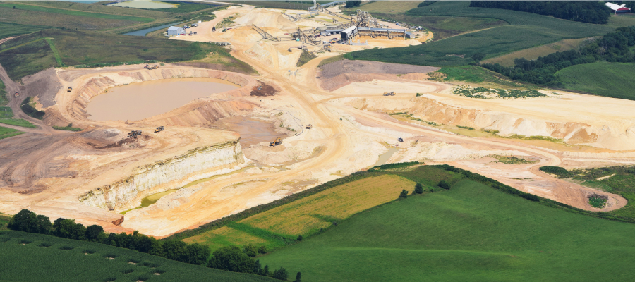 Frac sand mine in Wisconsin