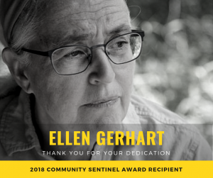 Ellen Gerhart - 2018 Community Sentinel Award Recipient