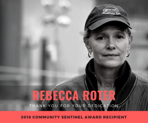 Rebecca Roter - 2018 Community Sentinel Award Recipient
