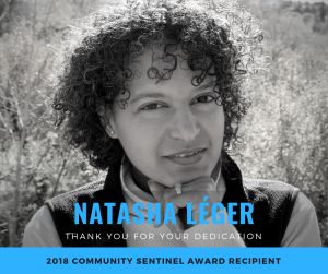 Natasha Léger - 2018 Community Sentinel Award Recipient