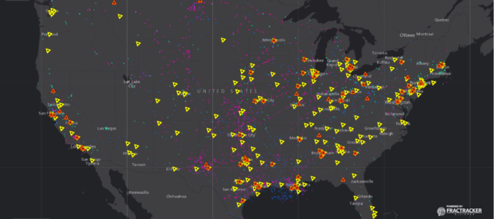 US Pipeline Incident Feature Map of pipeline incidents across the US