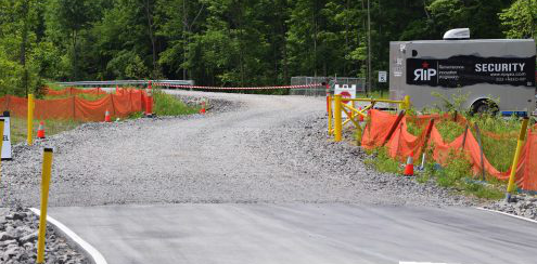 road leading up to injection well