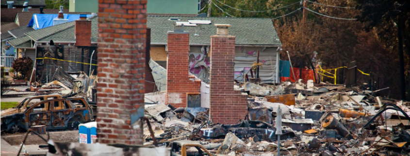 destroyed home following pipeline explosion in San Bruno, CA