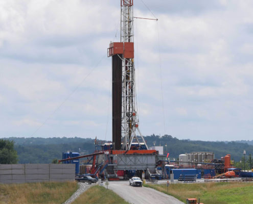 Fracking Drilling rig in Washington County, Pennsylvania
