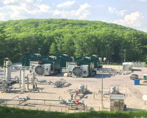 Compressor station within Loyalsock State Forest, PA.
