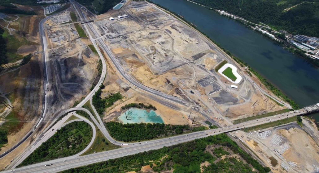 Early Construction (2016) of Shell Ethane Cracker in Monaca, Beaver County, Pennsylvania