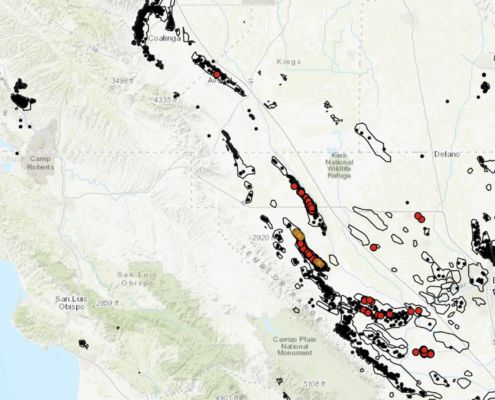 Map of New 2020 Fracking Permits in California