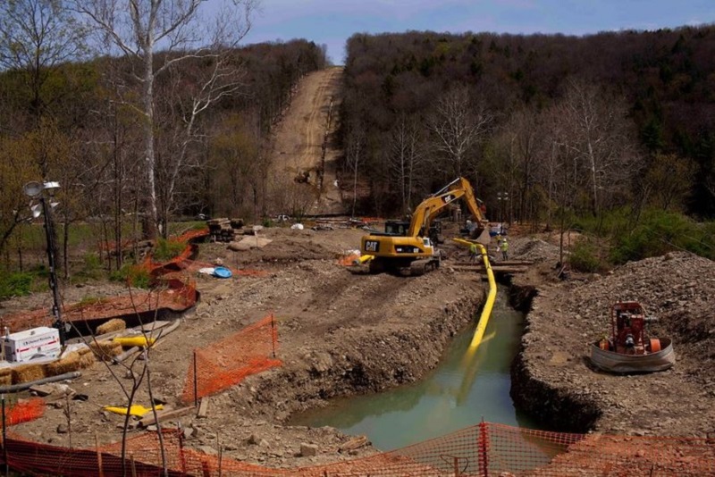 Pipeline construction in the Loyalsock Watershed, PA. Photo by Barb Jarmoska.