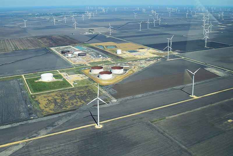 Wind farm in Taft, TX. Photo by Ted Auch.