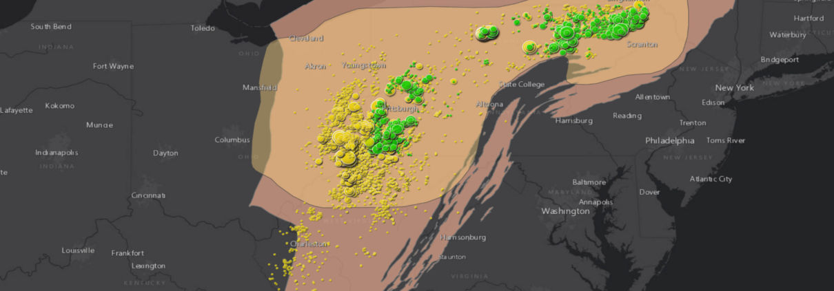 Utica and Marcellus shale plays in the Appalachian Basin map