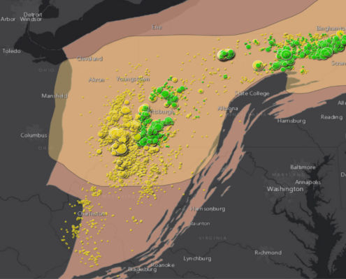 Utica and Marcellus shale plays in the Appalachian Basin map