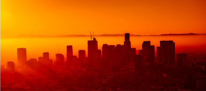 Los Angeles skyline feature Los Angeles, California skyline