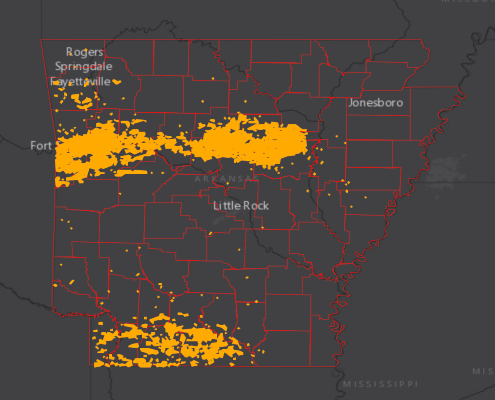 Arkansas Oil And Gas Well Map Arkansas Content On Fractracker.org - Explore Information By State