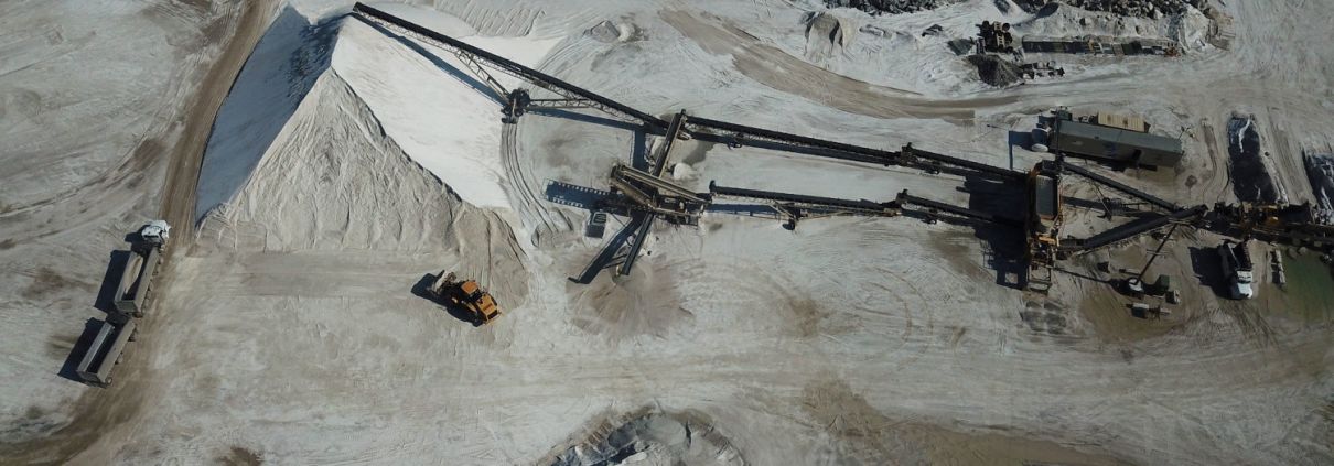 Sylvanian Minerals frac sand mine in South Rockwood, Michigan.