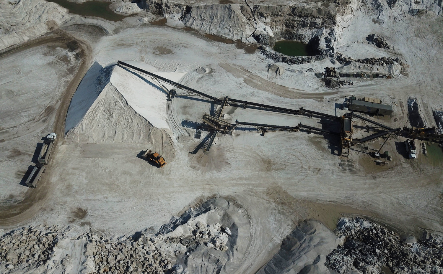 Sylvanian Minerals frac sand mine in South Rockwood, Michigan.