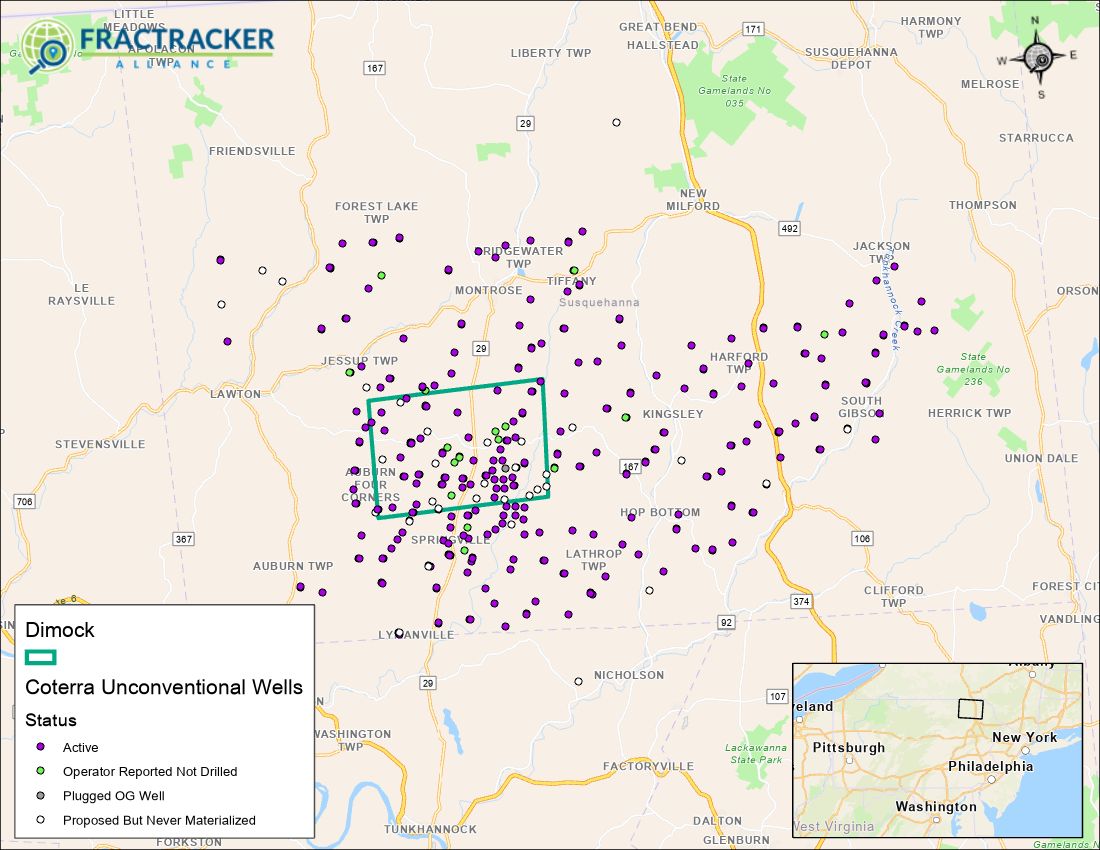 Map of Coterra Resources