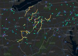 Map of potential carbon capture technology