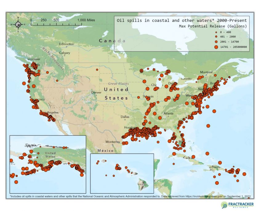 Oil Spills in U.S. National Waters