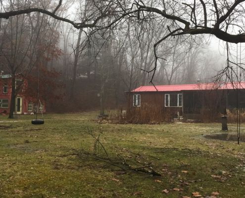 Property in Belmont County, Ohio, vacated due to nearby drilling activity.